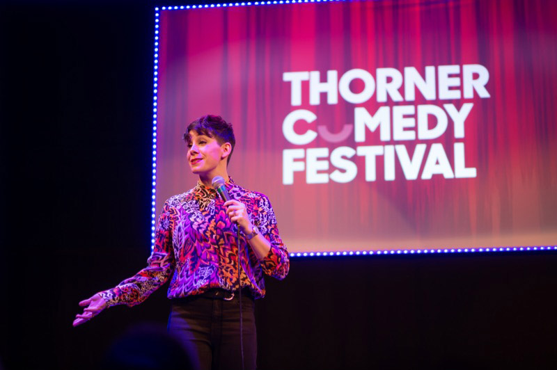 thorner comedy festival branding design by Leeds based Freelance Designer Neil Holroyd